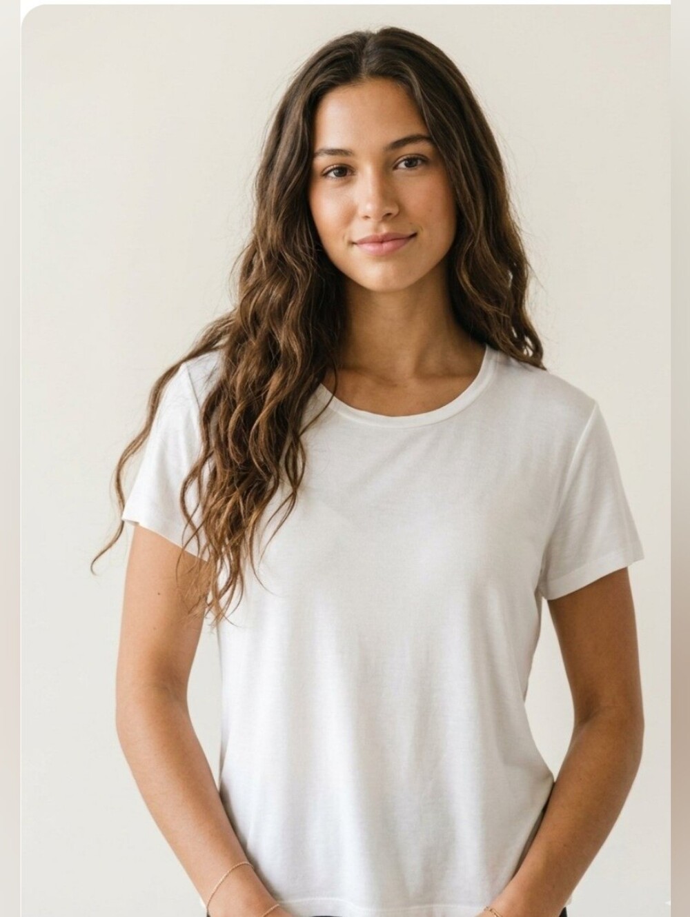 Agolde " Miriam Classic Fit Tee" White Short Sleeve Crewneck T- Shirt Size M
